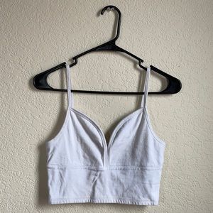Hollister white crop top